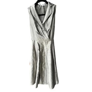 Jones Studio Women's Nylon Blend Sleeveless Collared Fit & Flare Dress Size 12